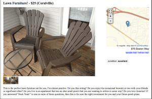 lawn furniture